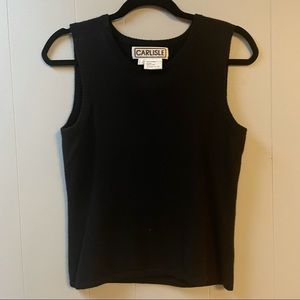 Carlisle 100% cashmere sweater vest - black